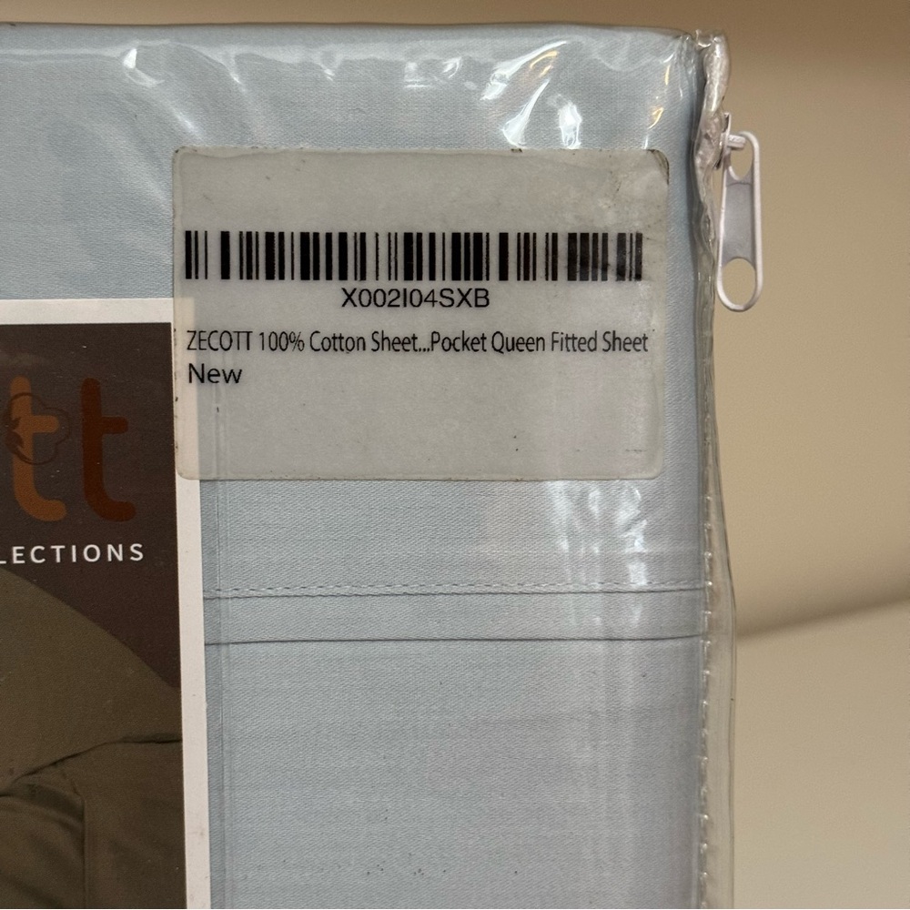 Light Blue Sheet Set Queen NEW - Picture 2 of 3
